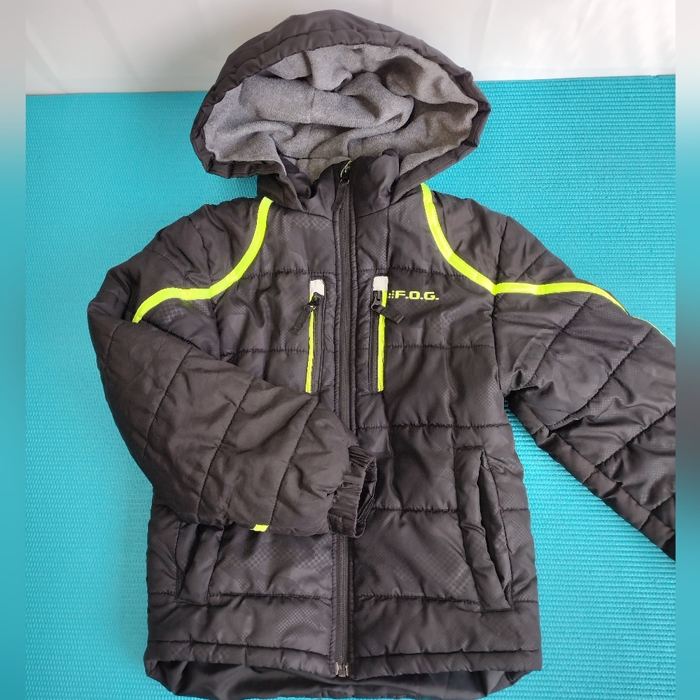 London Fog Boys Outdoor Puffer Hooded Full Zip Jacket Size S (8)